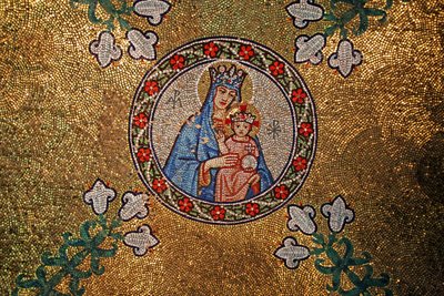 Mosaics, Church of the Sacred Heart and St Catherine, Droitwich, by Frank Peacock and Gabriel Pippet, 1920s by Unknown